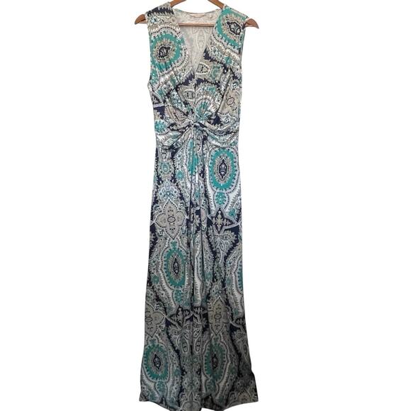Soft Surroundings Paisley Print Sleeveless Maxi Dress Size M Tall Boho - Picture 2 of 7